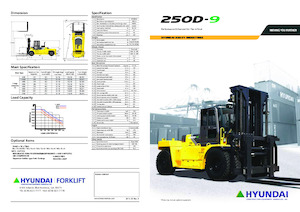 Челни вилични мотокари, дизелови Hyundai 250D-9