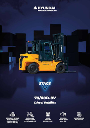 Челни вилични мотокари, дизелови Hyundai 70D-9V