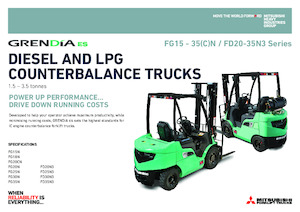 Челни вилични мотокари, дизелови Mitsubishi FD30N3  