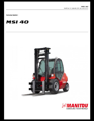Челни вилични мотокари, дизелови Manitou MSI 40