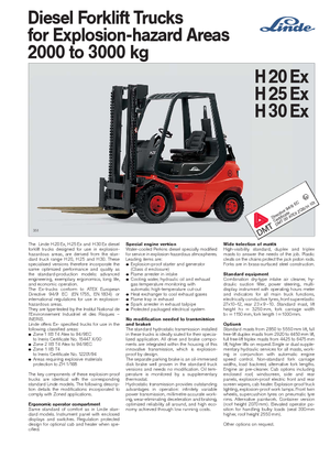 Дизелови вилкови повдигачи с взривна защита Linde H 20 D EX Zone 2