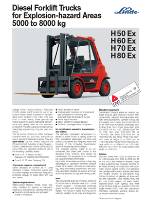 Дизелови вилкови повдигачи с взривна защита Linde H 60 EX D
