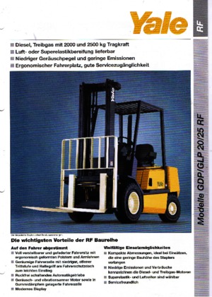 Челни вилични мотокари, дизелови Yale GDP 25 RF