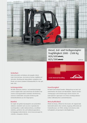 Дизелови вилкови повдигачи с взривна защита Linde H20/600D