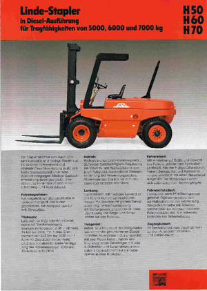 Челни вилични мотокари, дизелови Linde H 60 D