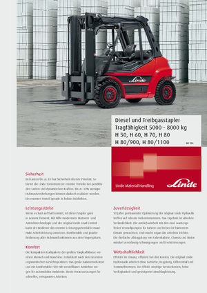Челни вилични мотокари, дизелови Linde H80/900D
