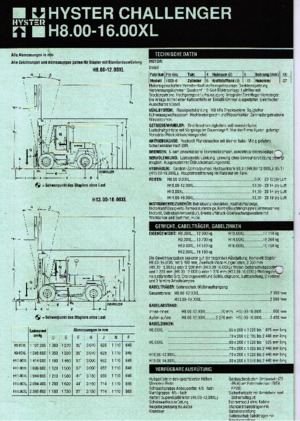 Челни вилични мотокари, дизелови Hyster H 8.00 XL