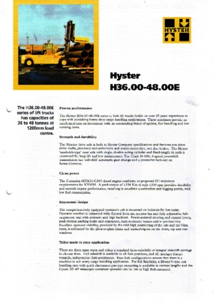 Челни вилични мотокари, дизелови Hyster H 48.00 E