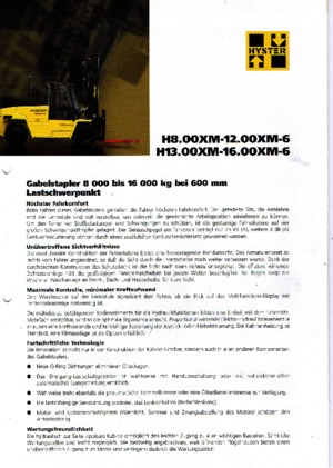 Челни вилични мотокари, дизелови Hyster H 10.00 XM