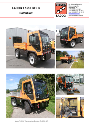 Общински многофункционални превозни средства на дизел Bertsche Ladog T 1550