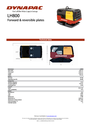 Виброплочи с преден ход Dynapac LH 800