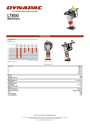 Бензинови и дизелови вибротрамбовки Dynapac LT 800 11