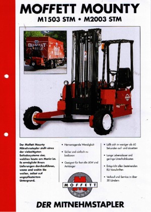 Дизелови вилични високоповдигачи, монтирани върху камион Moffett M 1503 STM