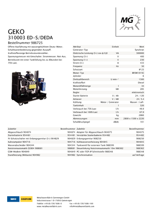 Дизелови генератори Geko ® 310003 ED-S/DEDA
