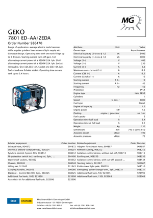 Дизелови генератори Geko ® 7801 ED-AA/ZEDA