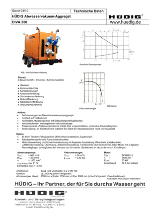 Агрегати за понижаване на подпочвените води Hüdig Diva 350 Whisper
