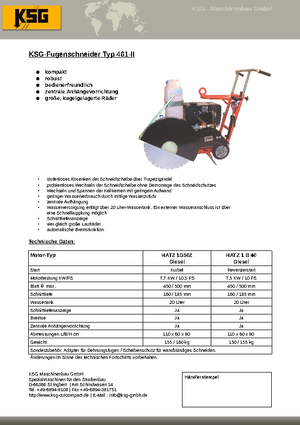 Фугорези KSG-Maschinenbau KSG 461