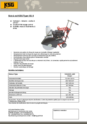 Фугорези KSG-Maschinenbau KSG 461