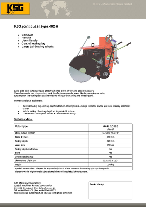 Фугорези KSG-Maschinenbau KSG 462 H