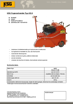Фугорези KSG-Maschinenbau KSG 463