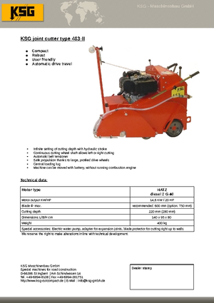Фугорези KSG-Maschinenbau KSG 463