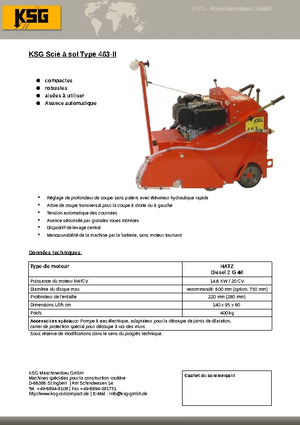 Фугорези KSG-Maschinenbau KSG 463