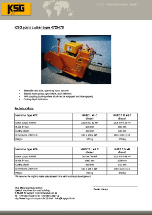 Фугорези KSG-Maschinenbau KSG 476