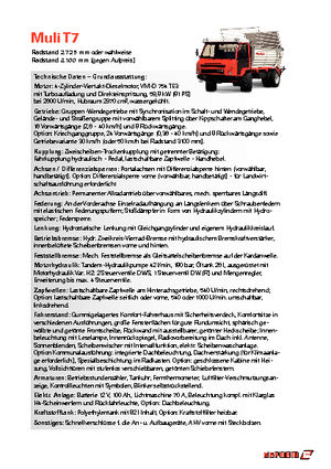 Общински многофункционални превозни средства на дизел Reform Werke Muli T 7