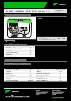 Дизелови генератори INMESOL AL 1200-E