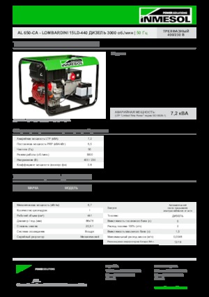 Дизелови генератори INMESOL AL 650-CA