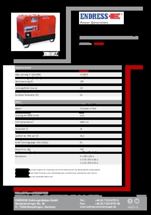 Дизелови генератори Endress ESE 1008 HG ES DI ISO DUPLEX Silent Plus