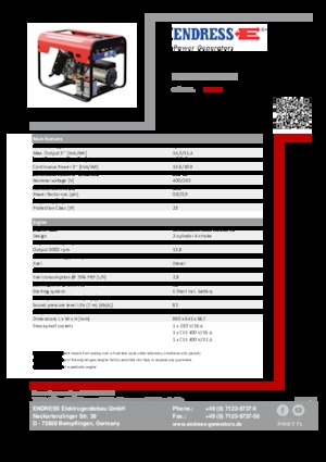 Дизелови генератори Endress ESE 1506 DLS ES DI