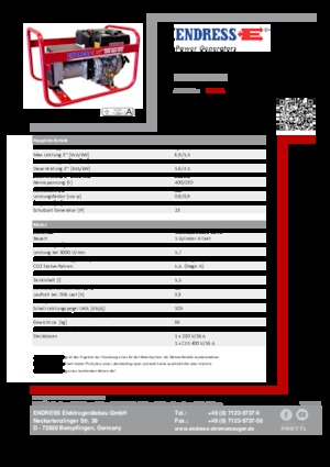 Дизелови генератори Endress ESE 604 DYS DI