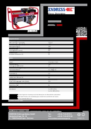 Дизелови генератори Endress ESE 604 YS DI