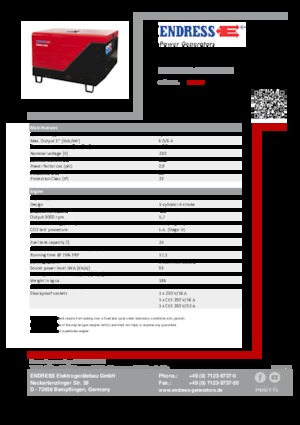 Дизелови генератори Endress ESE 606 YS-GT ES ISO DI