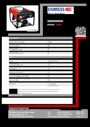 Дизелови генератори Endress ESE 906 LS ES DI
