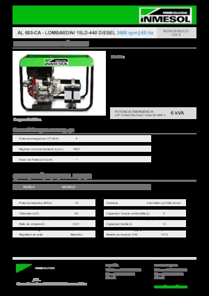 Дизелови генератори INMESOL AL 600-CA