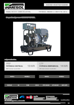 Дизелови генератори INMESOL AAD-014