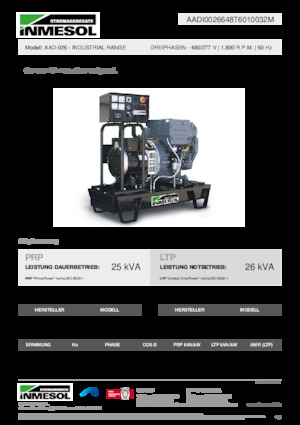 Дизелови генератори INMESOL AAD-026