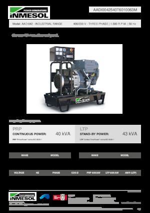 Дизелови генератори INMESOL AAD-042