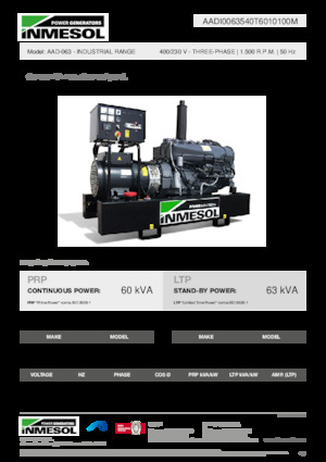 Дизелови генератори INMESOL AAD-063