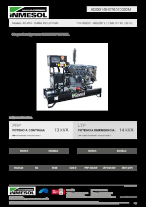 Дизелови генератори INMESOL AD-014