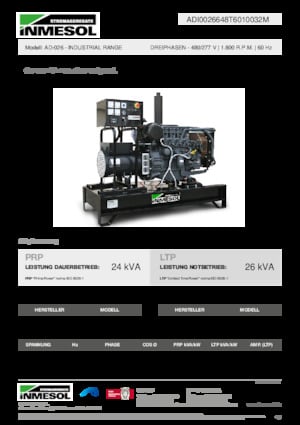 Дизелови генератори INMESOL AD-026