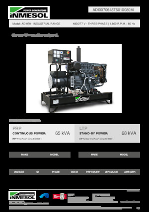 Дизелови генератори INMESOL AD-070