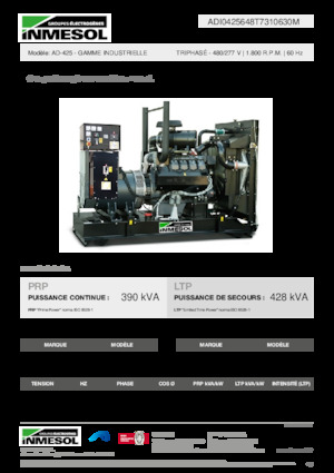 Дизелови генератори INMESOL AD-425