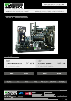 Дизелови генератори INMESOL AD-550