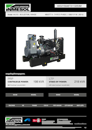 Дизелови генератори INMESOL AI-215