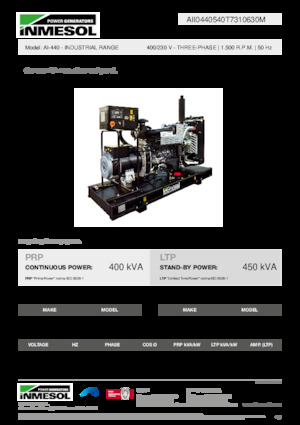 Дизелови генератори INMESOL AI-440