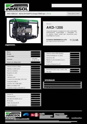 Дизелови генератори INMESOL AKD-1200-CA