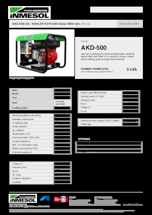 Дизелови генератори INMESOL AKD-500-CA